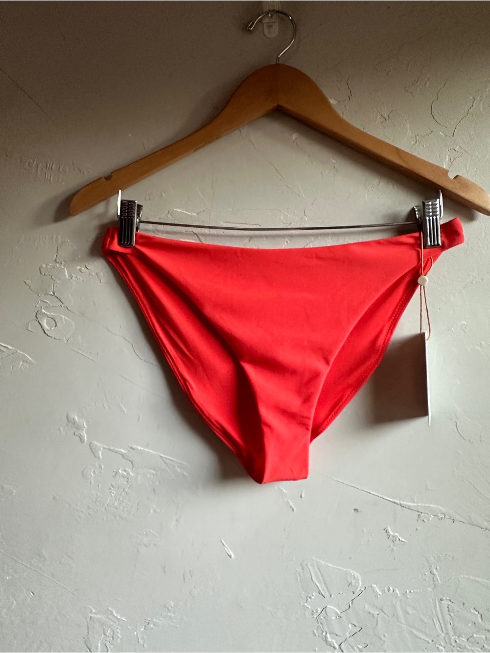 Quince Low Rise Moderate Coverage Bikini Bottom Orange Resort Swim NWT M